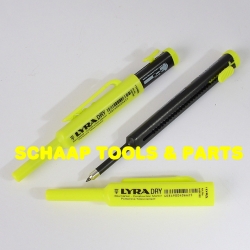 Lyra Dry bouwmarker vulpotlood met slijper in houder met clip | 4494102